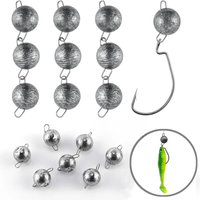 Fishing Weight Sinker Swivel Round Ball Sinkers with Snaps Deep Water Bullet Weight Jig Saltwater Freshwater DIY Fishing Tackle