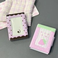 Pink Strawberry Photocard Binder Album Mini Photo Album 3 Inch Kpop Photocard Binder Mini Photo Card Book Holder For Collecting