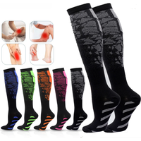 AliExpress NONE 1Pair New Compression Socks 20-30mmhg High Stockings Men Women Sports Socks For Marathon Cycling Football Varicose Veins