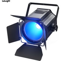 Leleght 200W COB Square Par Lights RGBWA UV Linear Spotlights With Barn Door Stage Lights DMX512 For DJ Party Show Bar KTV image 3