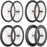 AliExpress SUPERTEAM 700C Hot Carbon Bicycle Wheelset 38/50/60/88mm Carbon Clincher Wheels Road Bike Wheel Basalt Braking Surface UCI Rim