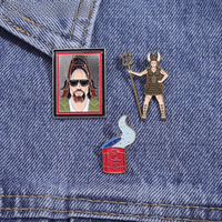 Comedy Crime Movie Brooch Enamel Pins Custom The Big Lebowski Film Character Role Brooch Backpack Lapel Badge Punk Jewelry Gift