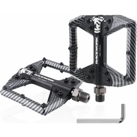 AliExpress RacewoRK RACEWORK Bicycle Pedals 3 Bearings Mountain Road Bike Carbon Fiber Coating Ultralight Flat Pedal MTB Aluminum Alloy Nylon Pedal