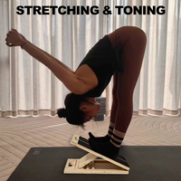 Slant Board for Calf Stretching Wooden 551LBS Weight Capacity Adjustable Slant Board Flexibility Recovery StrengthTraining