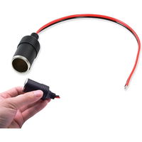 Car Cigarette Lighter Charger Cable 12V 24V 10A 15A 20A Female Socket Plug Connector Adapter 30cm Charging Extension Cord