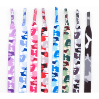Colorful Shoelaces Camouflage Print Flat Shoe Laces For Sneakers AJ1&AF1 Boot Men And Women Leisure Shoestring Accessories