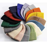 VISROVER 12 colors solid color acrylic beanies winter hat for woman best matched acrylic woman Autumn Warm skullies wholesale