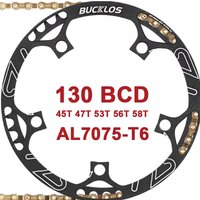 AliExpress BUCKLOS 130 Bcd Bicycle Chainring 45T 47T 53T 56T 58T Narrow Wide Stars Sprocket Folding Bicycle Chainwheel 130 BCD Crown