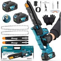 Mini Kettensäge mit Akku für Gartenscheren, 8 Zoll 1300W Akku Kettensäge mit 20V/4000mAh Akku, Bürstenlosem Motor, Automatischer Ölpumpe, für Gartenarbeit