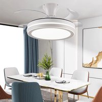 Invisible Ceiling Fan With Lamps Bedroom Living Room Dining Room Study LED Modern And Minimalist Household Pendant Light