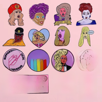 Superstar Female Celebrity TV Variety Show Enamel Pin Fashion Women's Brooch Metal Badge Clothes Bag Accessories Wholesale