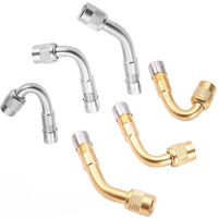3pcs/set Motorcycle 45 90 135 Degree Angle Bent Valve Adaptor Tyre Tube Valve Extension Adapter for Truck Car Moto Bike