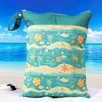 1PC 30*40CM Portable Baby Diaper Bag Waterproof Wet Dry Bag Stroller Carry Pack Travel Wetbag with Two Zippered Pockets