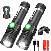 AliExpress POCKETMAN LED Torch Powerful Flashlight USB Rechargeable Flashlights Zoom Bicycle Light Torch Use 18650 Battery