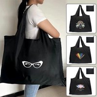 Foldle Reusable Handbags Shopping Bag Shoulder Bag Travel Washable Tote Pouch Convenient Large-capacity Large Tote for Fashion