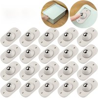 4/8/20Pcs Self Adhesive Mute Ball universal wheel 4Beads Furniture Casters Wheels Stainless Steel Wheel 360° Rotation Pulley