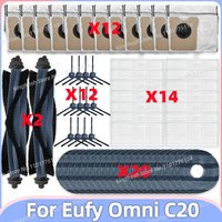 Compatible For Eufy Omni C20 Vacuum Parts Main Roller Side Brush Hepa Filter Mop Cloth Dust Bag Accessories