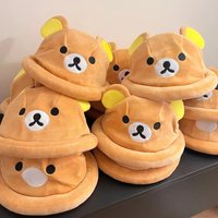 Winter warm small brown bear acrylic Fisherman hat Ladies casual hat Soft cartoon cute baby face child girl gift