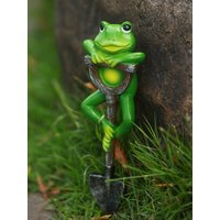 1pc Creative Frog Rabbit Turtle Gnome Shovel Outdoor Garden Bonsai Craft Decorations