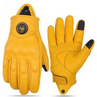 AliExpress ALPINES FOX Vintage Motorcycle Gloves Genuine Leather Moto Guantes Touch Screen Motorbike Windproof Cycling Racing Luvas Men Women Goatskin