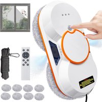 window cleaning robot, electric window cleaning robot, equipped with remote control, safety rope and 60ml water tank, 3800 Pa strong suction automatic window cleaning robot, suitable for indoor and