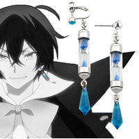 The Case Study of Vanitas no Karte Vanitas Cosplay Hourglass Earrings Blue Jewelry Gifts Accessories Prop Coserland Dropshipping