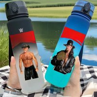 650ML Wrestling Star Anime Characters Water Cup Portable Children's Outdoor Large Capacity Plastic Antidrip Water Bottle