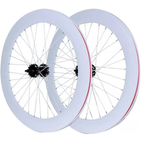 AliExpress NONE Bike Wheel Rim Hight 70mm Front Rear 32H Hub Single Speed Bicycle Wheelset Fixed Gear Aluminum Alloy Flip-flop Fixie Track Parts