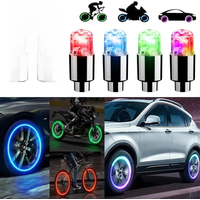 AliExpress NONE 4Pcs Colorful LED Wheel Lights Car Tire Valve Caps Neon Light Universal Motorcycle Bicycle Valve Cover Auto Exterior Accessories