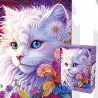 Jigsaw Puzzles for Adults/Kids 300 Pieces Hand Painted Cat Jigsaw Puzzles Families Games Toy for Home Art Decor Puzzles