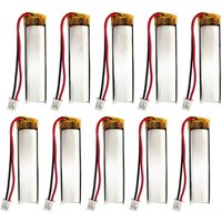10pcs 500mAh 3.7V 801350 081350 Rechargeable Lipo Battery Li-Polymer Lithium for Bluetooth Headset Recorder Pen Audio Equipment