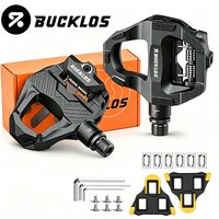 BUCKLOS Carbon Fiber Road Bike Pedals for SPD-SL Bicycle Clipless Pedal for Shimano Dual Purpose Flat Lock Cycling Pedal PD-R685