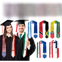 Custom Sash Graduation 2023 Personalized Stole Sashes With Mixed National Flag Gift For Graduation's Day Scarf Mix