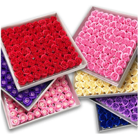 81Pcs Artificial Soap Rose Flower Heads for Wedding Decor Valentine's Day Gifts Living Room Home Arrangements