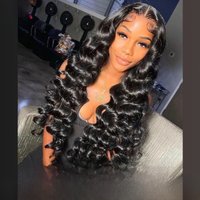 Queen Hair Loose Deep Real HD Lace Wig Raw Hair Pre Plucked Full Frontal 13x6 13x4 5x5 6x6 Closure Melt Skin Lace HD Lace Wig