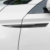 2pcs Car Door Fender Side Blade Badge Car Body Protective car Metal Sticker For VW Volkswagen R Car Accessories