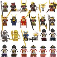 Hot Anime Cartoon Samurai Accessories Bricks Collection Educational Building Blocks Model Toys For Children N326-333 WM6090 6096