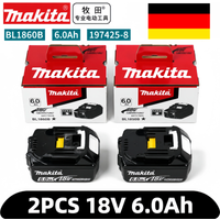 Genuine Makita 18V Battery 6ah,With Battery Indicator Rechargeable Makita Battery,BL1830 BL1840 BL1850 Power Tool Battery