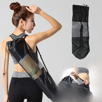 Breathable Yoga Mat Bag Adjustable Strap Mesh Yoga Sports Bag Organizer Stretching Abdominal Muscles Gym Bags