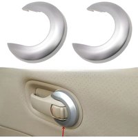 2Pcs Silver Gray Car Interior Door Handle Cover Trim For Nissan Tiida 2005-2010 1.6 LIVINA NV200 Geniss Auto Door Handle Decor