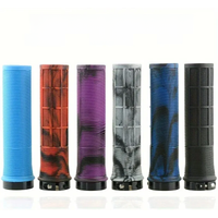 AliExpress NONE TPR Bicycle Grips Integrated Bicycle Handlebar Grips Aluminum Alloy Lock on Bicycle Handles Non-slip MTB Cuffs Bike Part