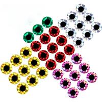 Bimoo 100pcs 2D Metal Jigs Lure DIY Eyes Holographic Flat Fishing Fly Eyes Sticker for Slow Jigging Fishing Lure Baits 3mm-12mm
