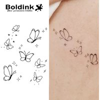 Butterflies Temporary Tattoo,Lasts To 15 Days New Technology Magic Waterproof Semi Permanent Sticker.