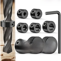 STONEGO 8pcs Drill Bit Depth Stop Rings - 3-16mm Adjustable Collars, Positioner, for Precision Woodworking