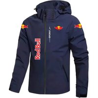 New Red Bull Logo Men's Lightweight Jacket Hooded Outdoor Windbreaker Waterproof Mountaineering Jacket Motorcycle Riding Jacket
