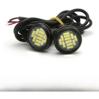 2X Eagle Eye LED Daytime Running Light 23MM 4014 12SMD Turn Signal Lamp DRL Backup Reverse Lamp Moto Car License Plate Light