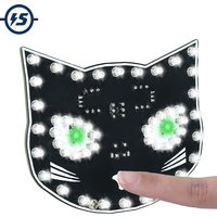 DIY Soldering Learning Kit Touch Control Cat LED Light Electronic Practice for Adults Beginners STEM Education Creative Present