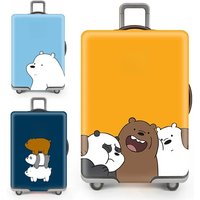 Cute Bear Luggage Cover Travel Suitcase Protector Suit For 18-32 Size Trolley Case Dust Travel Accessories Elasticity Box Sets