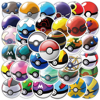 AliExpress Bandai 50Pcs Anime Pokemon Elf Ball Stickers Cartoon Decals DIY Kid Toys Luggage Car Bike Skateboard Stationery Graffiti Sticke