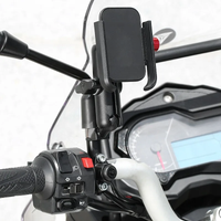 AliExpress Universal 12-24V Aluminum Handlebar Motorcycle Bike Mobile Holder with USB Charger Moto Rearview Mirror Cell Phone Stand Holder